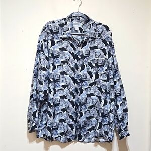 Utopia Men's Silk Button Down Long Sleeve Shirt